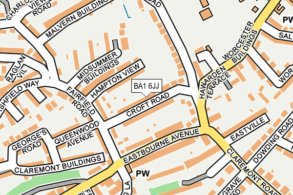 BA1 6JJ map - OS OpenMap – Local (Ordnance Survey)