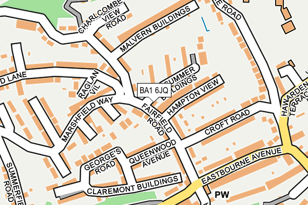 BA1 6JQ map - OS OpenMap – Local (Ordnance Survey)
