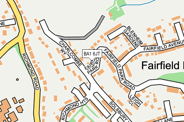 BA1 6JT map - OS OpenMap – Local (Ordnance Survey)