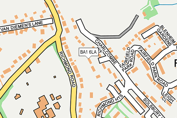 BA1 6LA map - OS OpenMap – Local (Ordnance Survey)