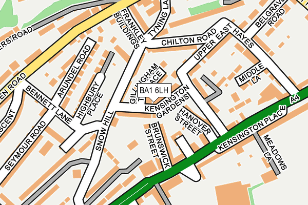 BA1 6LH map - OS OpenMap – Local (Ordnance Survey)