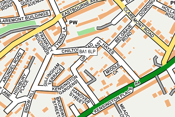 BA1 6LP map - OS OpenMap – Local (Ordnance Survey)