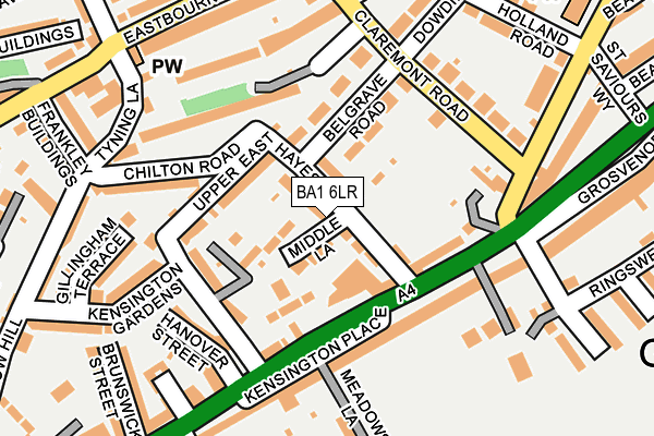 BA1 6LR map - OS OpenMap – Local (Ordnance Survey)