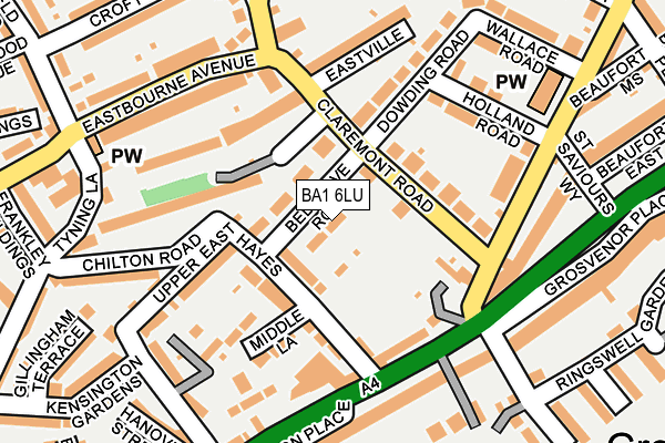 BA1 6LU map - OS OpenMap – Local (Ordnance Survey)