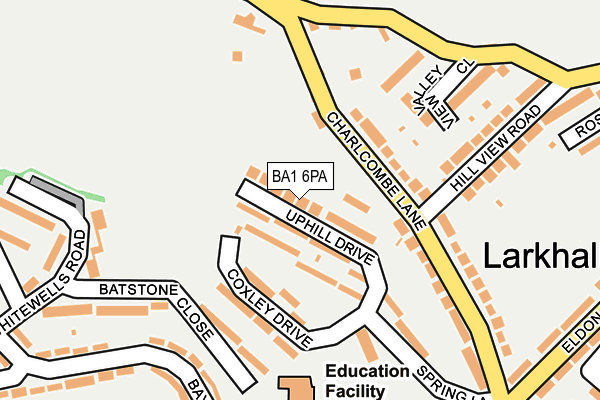 BA1 6PA map - OS OpenMap – Local (Ordnance Survey)