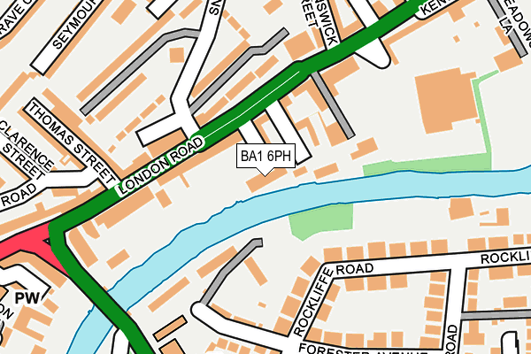BA1 6PH map - OS OpenMap – Local (Ordnance Survey)