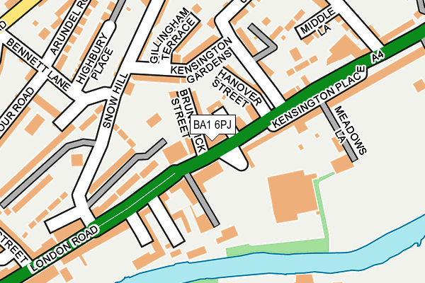 BA1 6PJ map - OS OpenMap – Local (Ordnance Survey)