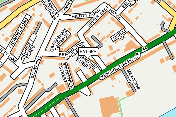 BA1 6PP map - OS OpenMap – Local (Ordnance Survey)