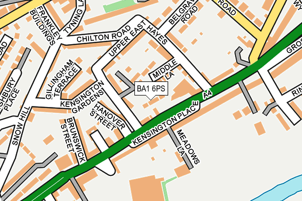 BA1 6PS map - OS OpenMap – Local (Ordnance Survey)