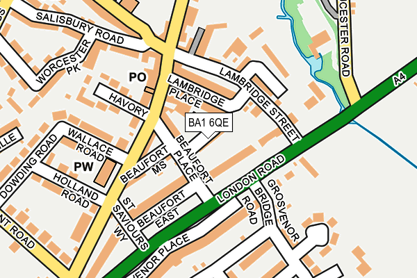 BA1 6QE map - OS OpenMap – Local (Ordnance Survey)