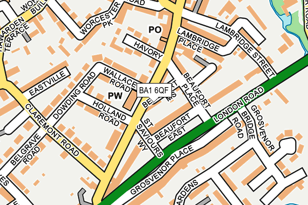 BA1 6QF map - OS OpenMap – Local (Ordnance Survey)