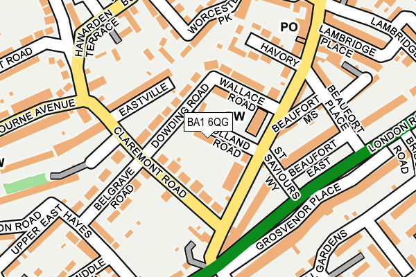 BA1 6QG map - OS OpenMap – Local (Ordnance Survey)