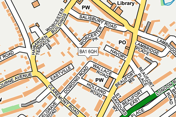 BA1 6QH map - OS OpenMap – Local (Ordnance Survey)