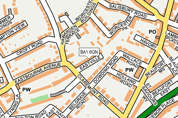 BA1 6QN map - OS OpenMap – Local (Ordnance Survey)