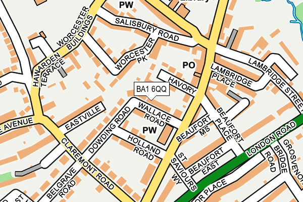 BA1 6QQ map - OS OpenMap – Local (Ordnance Survey)