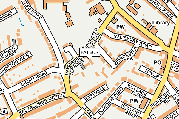 BA1 6QS map - OS OpenMap – Local (Ordnance Survey)