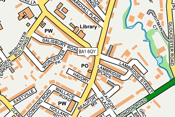 BA1 6QY map - OS OpenMap – Local (Ordnance Survey)