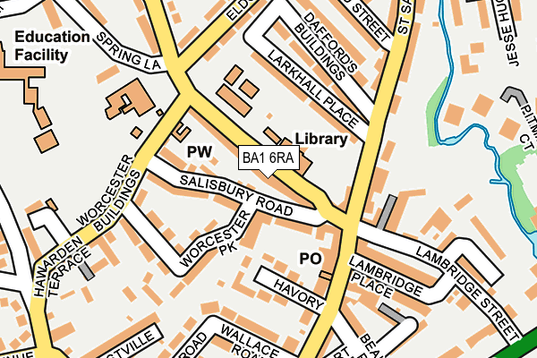 BA1 6RA map - OS OpenMap – Local (Ordnance Survey)