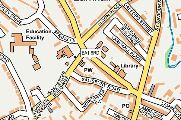 BA1 6RD map - OS OpenMap – Local (Ordnance Survey)