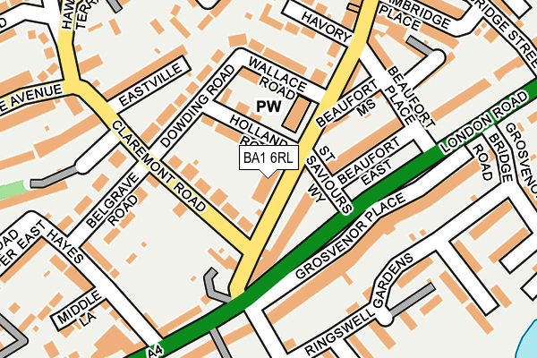 BA1 6RL map - OS OpenMap – Local (Ordnance Survey)