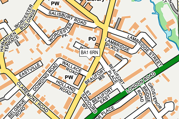 BA1 6RN map - OS OpenMap – Local (Ordnance Survey)