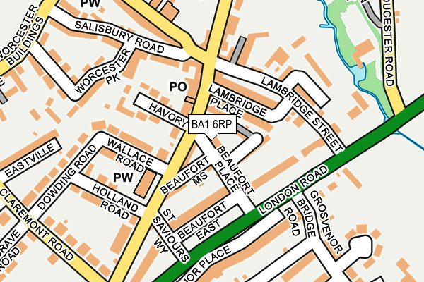 BA1 6RP map - OS OpenMap – Local (Ordnance Survey)