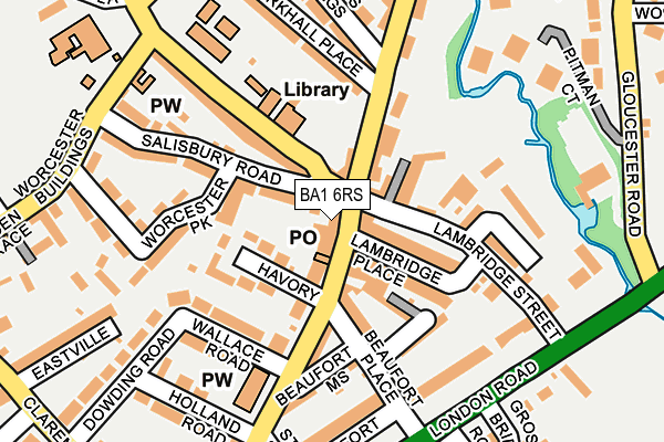 BA1 6RS map - OS OpenMap – Local (Ordnance Survey)