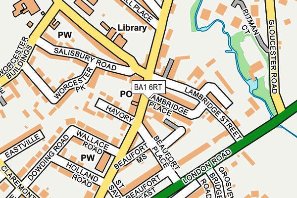 BA1 6RT map - OS OpenMap – Local (Ordnance Survey)