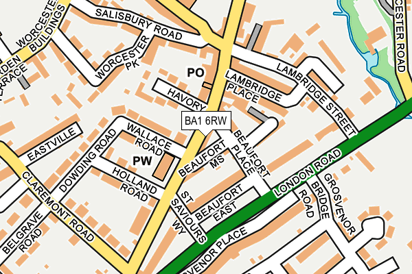 BA1 6RW map - OS OpenMap – Local (Ordnance Survey)
