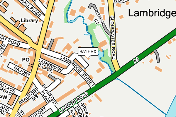 BA1 6RX map - OS OpenMap – Local (Ordnance Survey)