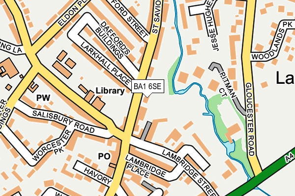 BA1 6SE map - OS OpenMap – Local (Ordnance Survey)