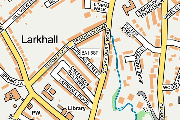 BA1 6SP map - OS OpenMap – Local (Ordnance Survey)