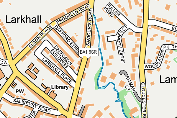 BA1 6SR map - OS OpenMap – Local (Ordnance Survey)