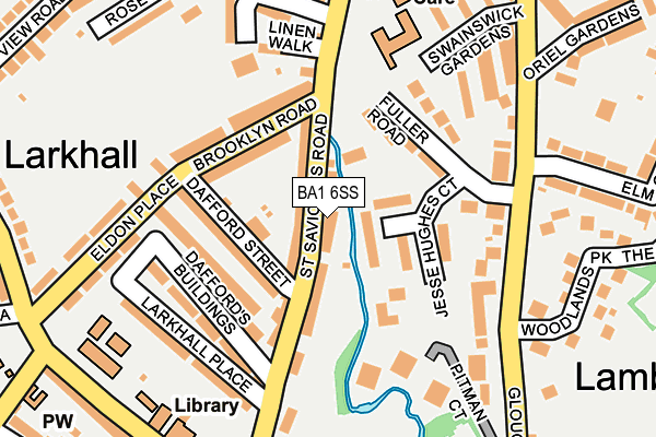 BA1 6SS map - OS OpenMap – Local (Ordnance Survey)