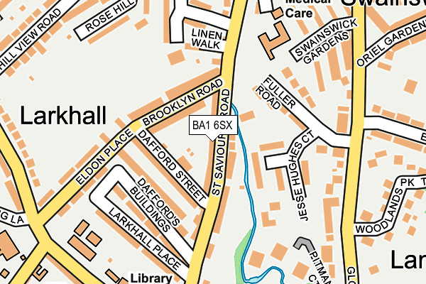 BA1 6SX map - OS OpenMap – Local (Ordnance Survey)