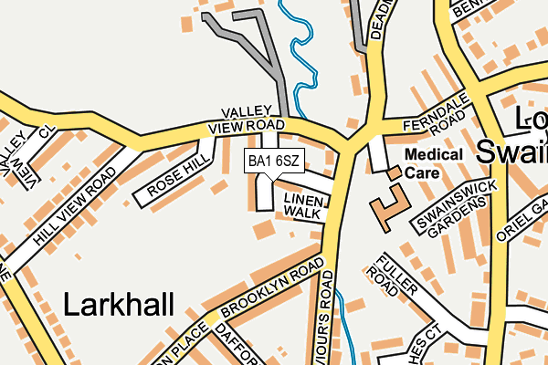 BA1 6SZ map - OS OpenMap – Local (Ordnance Survey)