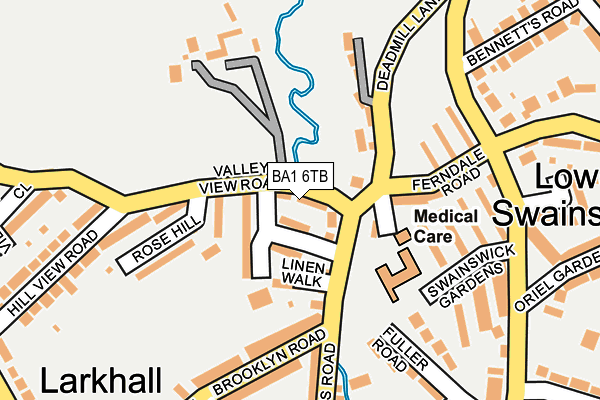 BA1 6TB map - OS OpenMap – Local (Ordnance Survey)