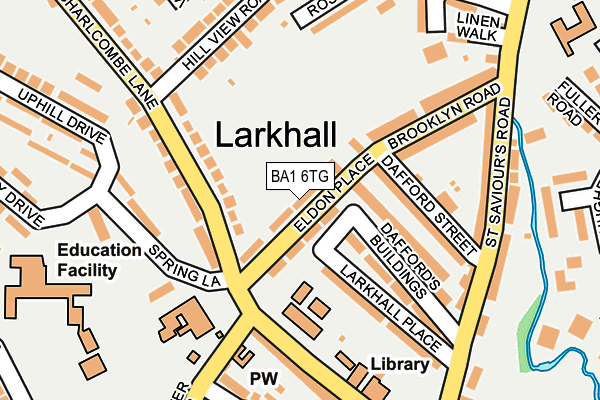 BA1 6TG map - OS OpenMap – Local (Ordnance Survey)