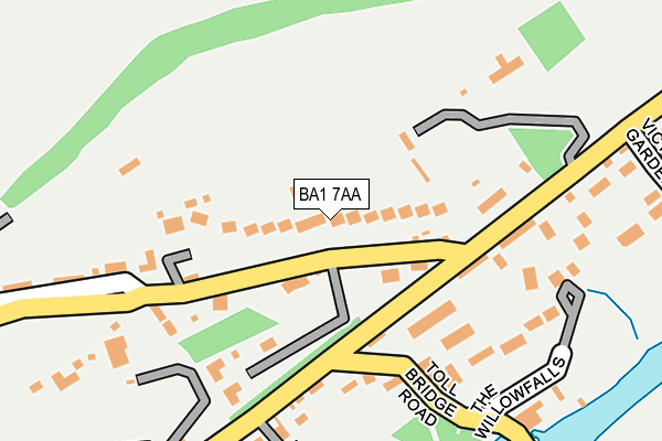 BA1 7AA map - OS OpenMap – Local (Ordnance Survey)