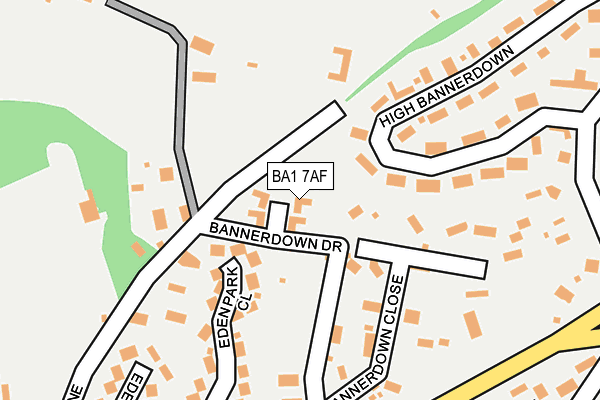 BA1 7AF map - OS OpenMap – Local (Ordnance Survey)