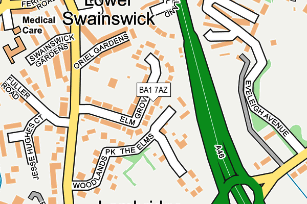 BA1 7AZ map - OS OpenMap – Local (Ordnance Survey)