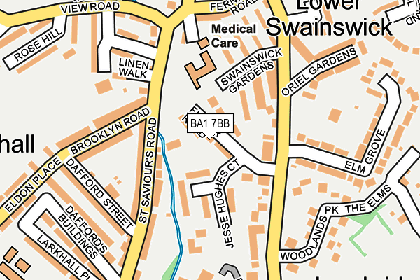 BA1 7BB map - OS OpenMap – Local (Ordnance Survey)