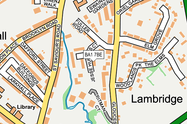 BA1 7BE map - OS OpenMap – Local (Ordnance Survey)