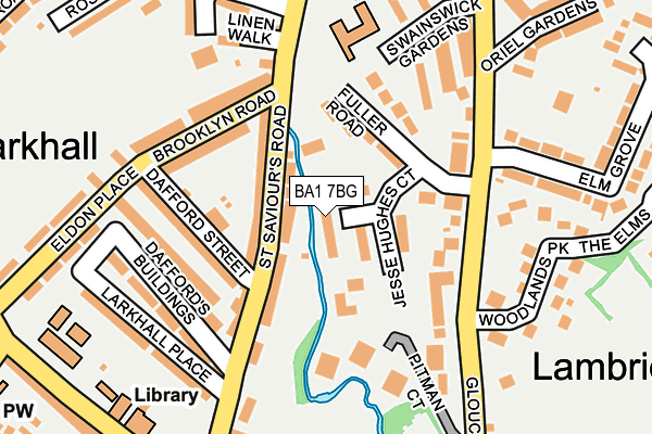 BA1 7BG map - OS OpenMap – Local (Ordnance Survey)