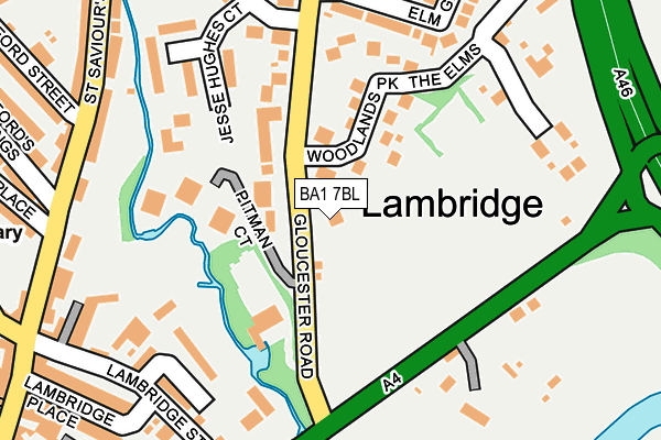 BA1 7BL map - OS OpenMap – Local (Ordnance Survey)
