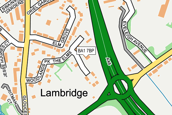 BA1 7BP map - OS OpenMap – Local (Ordnance Survey)