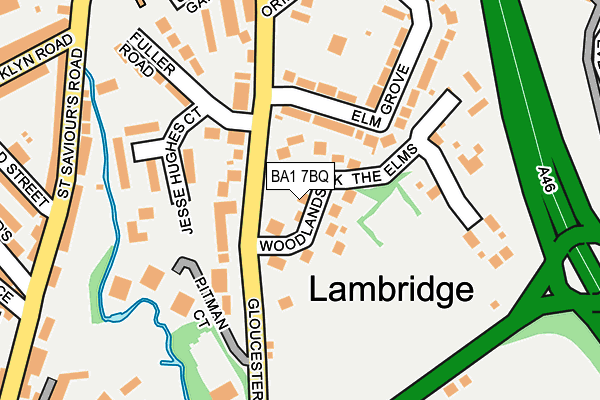 BA1 7BQ map - OS OpenMap – Local (Ordnance Survey)