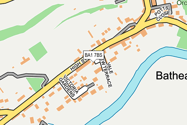 BA1 7BS map - OS OpenMap – Local (Ordnance Survey)