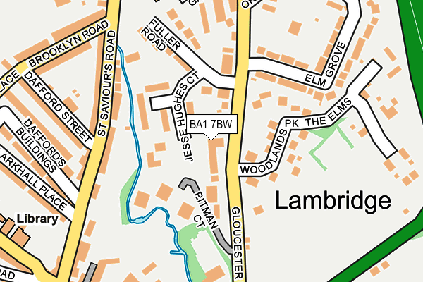 BA1 7BW map - OS OpenMap – Local (Ordnance Survey)