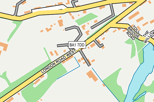 BA1 7DD map - OS OpenMap – Local (Ordnance Survey)